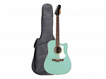 VIOLAO TAGIMA AÇO SWELL DELUXE EQ TQG TURQUOISE GREEN C/BAG