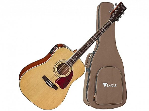 VIOLAO EAGLE AÇO CH 888 FOLK NATURAL C/BAG