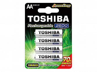 PILHA RECARREGAVEL TOSHIBA AA C/4 PILHAS