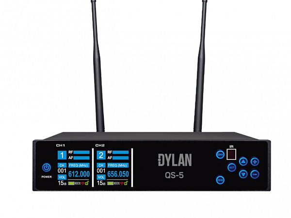 MICROFONE SEM FIO DYLAN QS 5 MAO DUPLO UHF