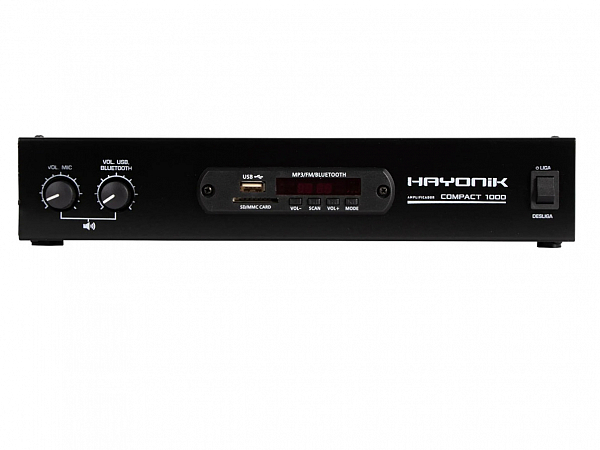 AMPLIFICADOR  HAYONIK MULTIUSO COMPACT 1000 MP3 /FM / BLUETOOTH