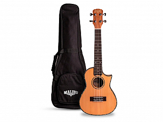 UKULELE MALIBU CONCERT ELET CEDRO FOSCO 23SCM E C/CAPA