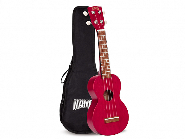 UKULELE MAHALO SOPRANO MK1TRD RED TRANSP