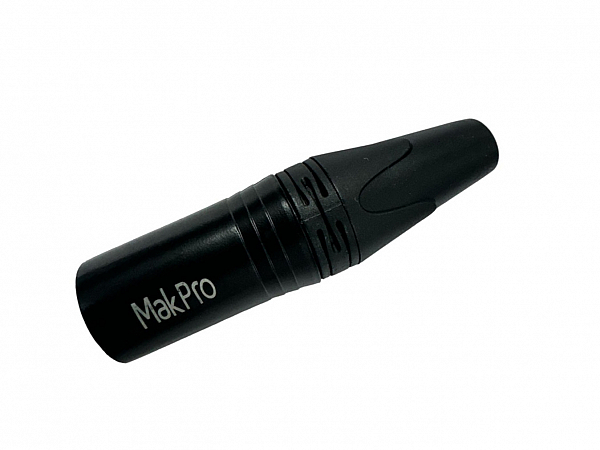 PLUG MAKPRO XLR MACHO LINHA BK