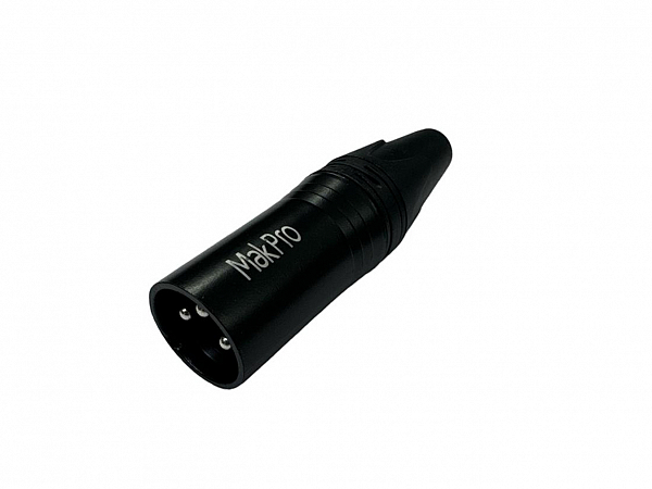 PLUG MAKPRO XLR MACHO LINHA BK